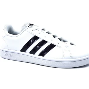 Tenis Adidas Grand Court Base FW0807 Blanco/Morado-Mujer