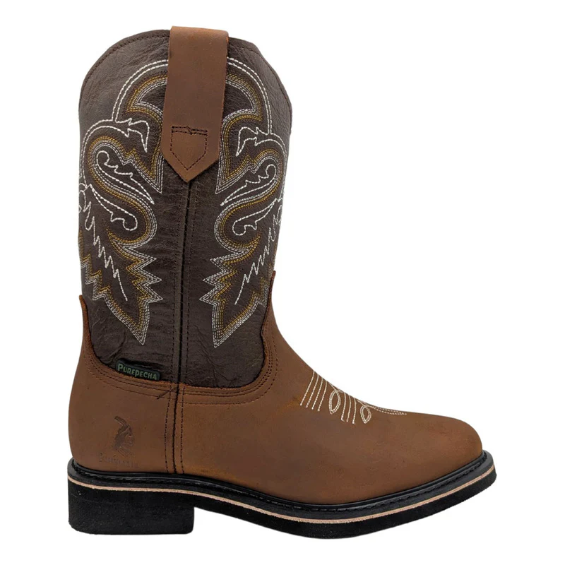 Bota Purepecha Piel Crazy Roble Vaquera Alta 866 - Imagen 2
