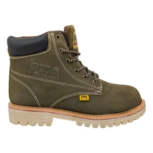 Botas Trabajo Hombre Nobuck- Musgo Casquillo Piel Pma 136