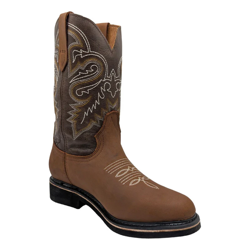 Bota Purepecha Piel Crazy Roble Vaquera Alta 866 - Imagen 3