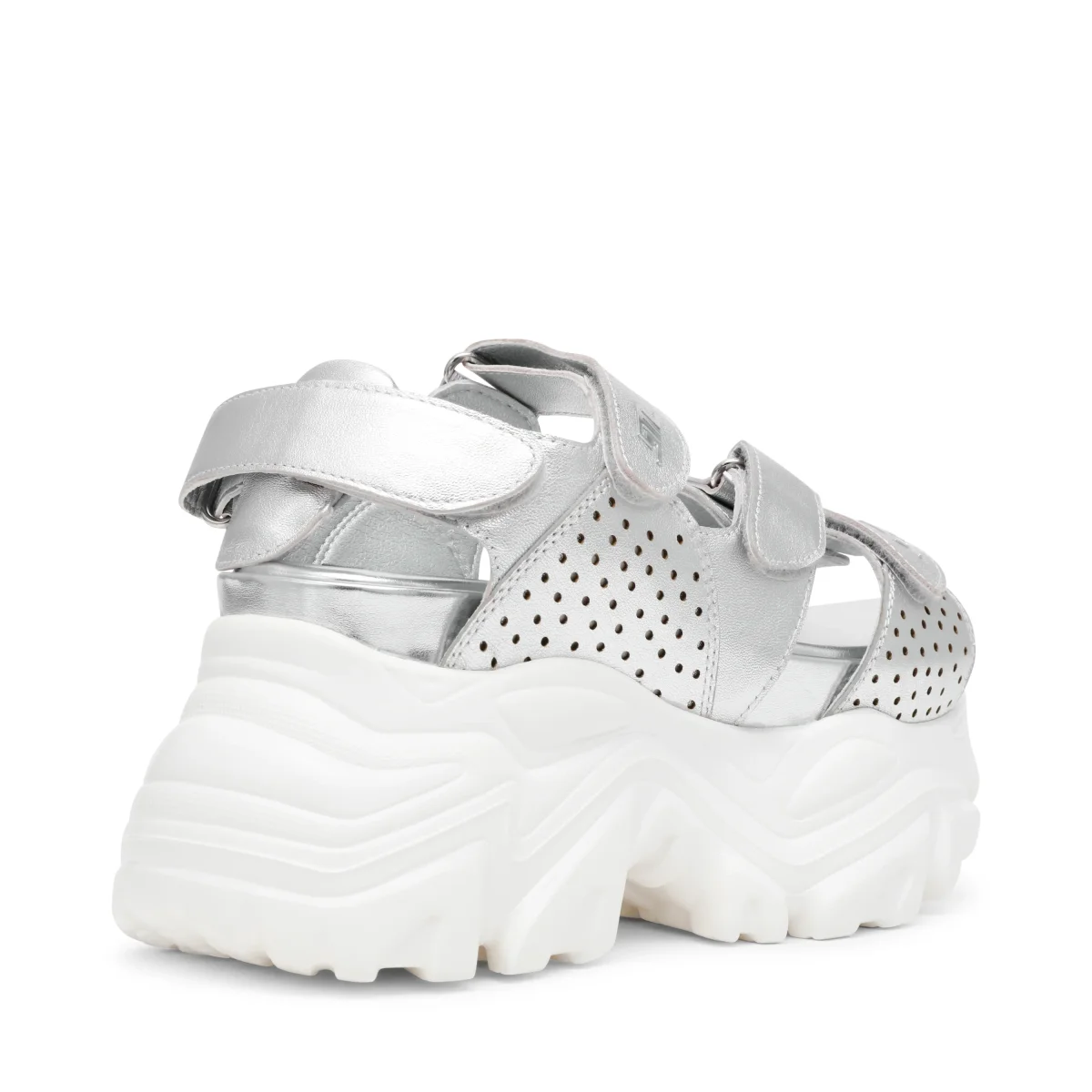 Sandalias de plataforma Vamoose plateadas - Imagen 4